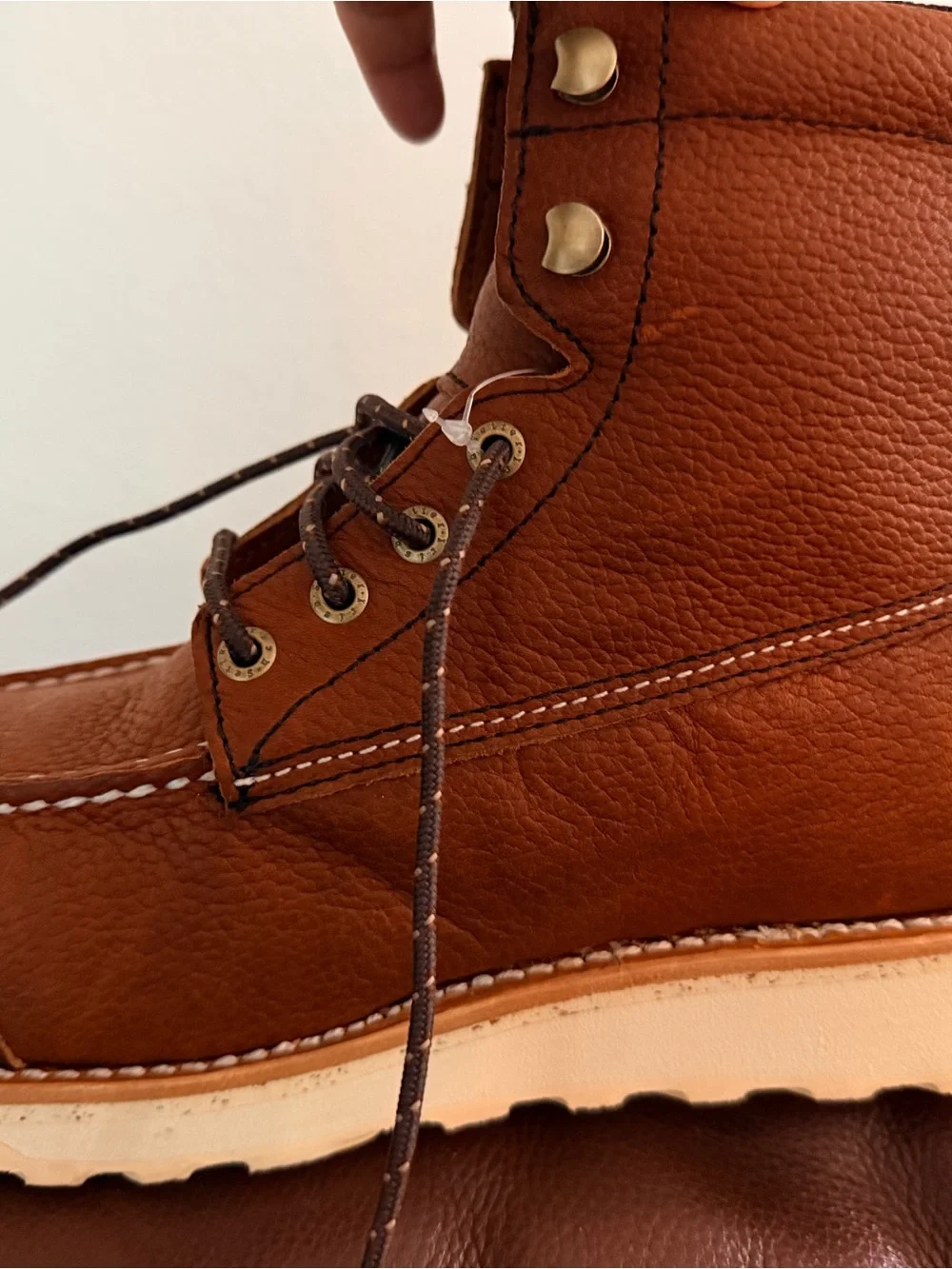 Irish Setter Men's Brown Leather Moc Toe Work Boots